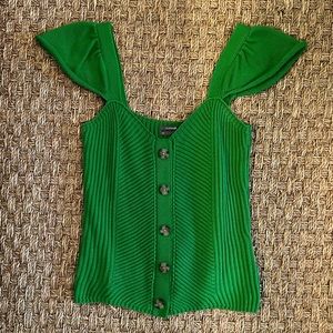 Anthropologie Flutter Sleeved Sweater Tank Top